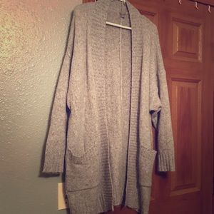 Aerie long grey cardigan